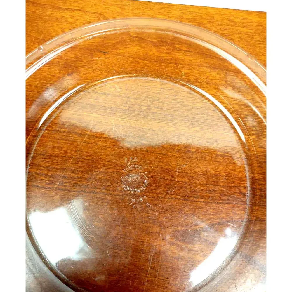 Pyrex Deep Pie Plate 9'' Clear Glass Flat Rim 209 Made In USA Vintage